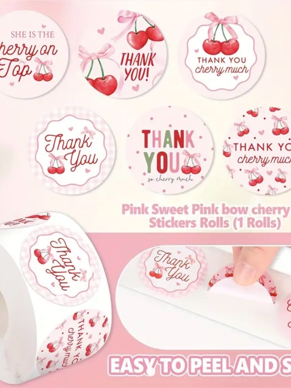 Thank you Stickers Cherries 500